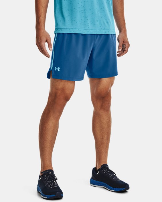 Men's UA Speedpocket 7" Shorts, Blue, pdpMainDesktop image number 0